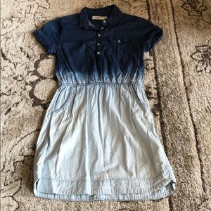 Abercrombie kids girls size 11/12 jean ombré dress
